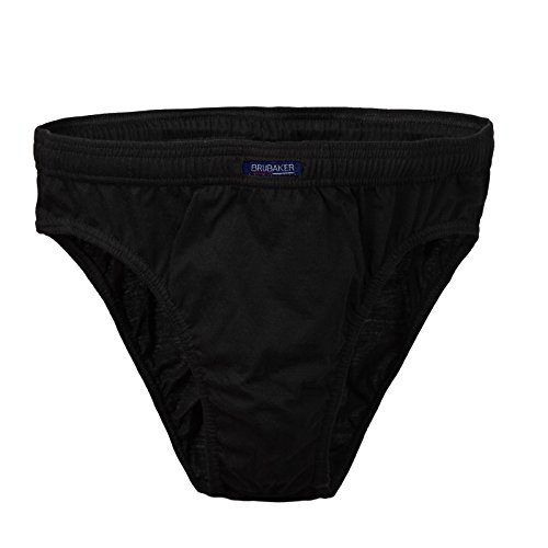 BRUBAKER 7er Pack Herren Slips 100% Baumwolle Schwarz Gr. XXL
