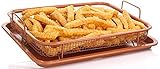 Sie können sicher sein, dass Ihr neuer Backblech Luft schärferer Satz ein sicherer Kauf. Graben jene Blätter, die auf dem Boden zu brennen. 1 x Kupfer Pflanz ss Grillkorb. 1 x Kohlenstoffstahl Tray. 32 Mess X 25 h .5 crisper Satz ist kratzfest, hitzebeständig und spülmaschinenfest. Auch Ihre Luft schärfere sowohl PFOA PTFE frei