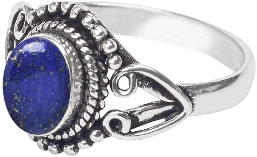 Miniatura 30 de Gemstone Ring, Silver Ring, Silver Overlay Handmade Ring, Bohemian Jewelry, Silver Ring For Women Girls All Size US, Anniversary Gift, Gift For Her