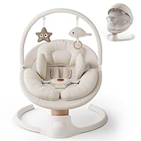 Baby Swings for Infants, FasonBaby Electric Baby Swing with Music Speaker, 5 Speeds, Remote Control and Bluetooth - Portable Infant Swing for Indoor and Outdoor