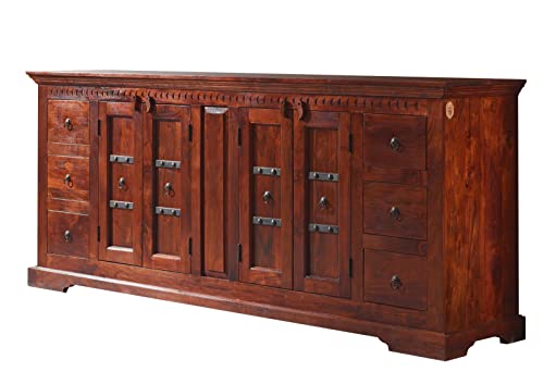Produktbild Massivmoebel24 Sideboard OXFORD – Akazie 212x50x92 nougat lackiert