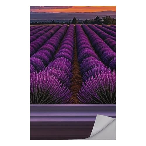 FHESDCW Purple Sunset Lavender Flower Towel Quick Dry Ice Towels for Hot Weather Breathable Camping Towels Sweat Super Absorbent Bathroom Towel for Gym Yoga Pilates Exercise