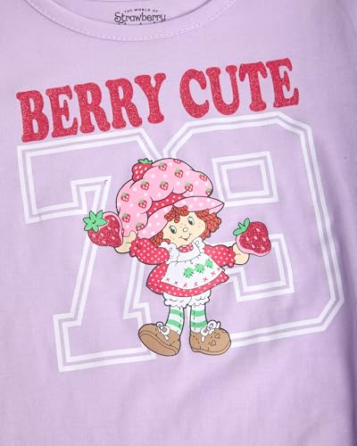 Image of Strawberry Shortcake Toddler Girls Bike Shorts Set - 2 Piece Graphic Shirt and Biker Shorts for Girls Cartwheel Dance (2T-6X)
