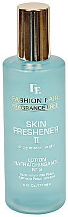 Fashion Fair Fragrance Free Skin Freshener II - For Dry or Sensitive Skin - Lotion Rafraichissante - 6 oz.