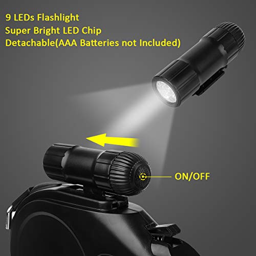 SUPERNIGHT Hond Leash Intrekbaar, 8M Lange Uitschuifbare Hond Lood met Led Licht voor Nacht Lopen, Hardlopen, Training, Joggen ect. Intrekbare leads voor Samll Medium Large Dogs tot 50 kg - Image 7