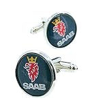 Gemelolandia | Manschettenknöpfe für Hemd SAAB Original Manschettenknöpfe für Hemden | für Männer und Jungen | Geschenke für Hochzeiten | Kommunion | Taufen und andere Veranstaltungen