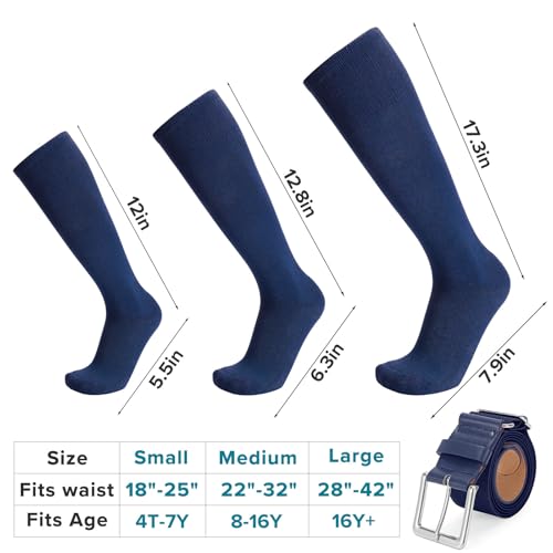 Image of Baseball Socks and Belt Combo for Youth Adult - Softball Socks and Belt for Boys and Girls