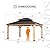 Sunjoy Hardtop Gazebo 11' X 13' Cedar Framed Wood Gazebo with Brown Double Steel Hardtop Roof Permanent Canopy for Garden, Backyard Shade…