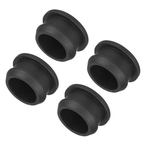 Image of MECCANIXITY Silicone Snap in Locking Hole Plugs,Rubber Panel Seal Cover Flush Type Panel Round for Kitchen Rubber Bulkheads Waterproof Sealing Plugs 21mm /0.83 Inch Diameter Black,Pack of 4