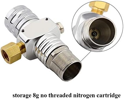 0-30PSI Nitrogen Regulator, Nitro Drip Cold Brew Coffee Infusion Tool, Portable Gas Pressure Connector for Iced Coffee Refill(Type 1)