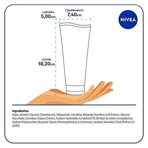 NIVEA Gel Corporal Firmador Bye Bye Celulite 201g - Com textura em gel que não precisa de massagem,