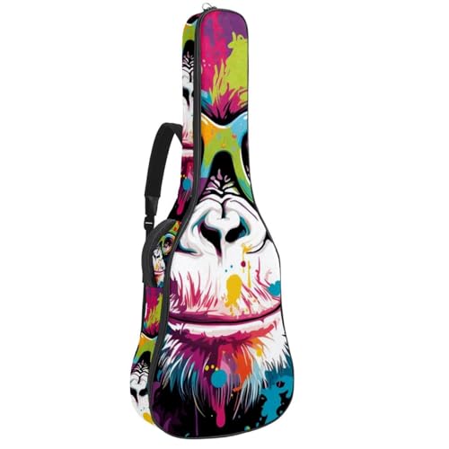 Sac de guitare acoustique multicolore idéal pour les musiciens urbains et nomades