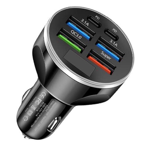 XIAYANG ̎Ԃ̏[d|[gAgѓdb̎Ԃ̏[d - 4 USB |[g 2 PD |[g fW^ fBXvCdb[d | SUVgbNp̃JtȃCgt@\}[dXibvbNJ[CeAANZT[