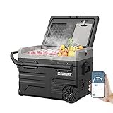 Euhomy 12 Volt Refrigerator Rechargeable Battery，35Liter(37qt) Dual Temperature APP Control 12v...