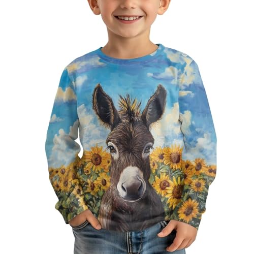 Image of Uourmeti Girls Graphic Tees Long Sleeve T Shirts for Teens Casual Tshirts Junior Sportswear Fall Tops