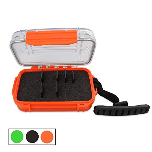 Guardian Hunting Best Waterproof SD Memory Card Holder - Trail Camera SANDISK Memory Card case. Rugged SD Card Storage CASE. Secure Storage Box Holds 16 Memory Cards.