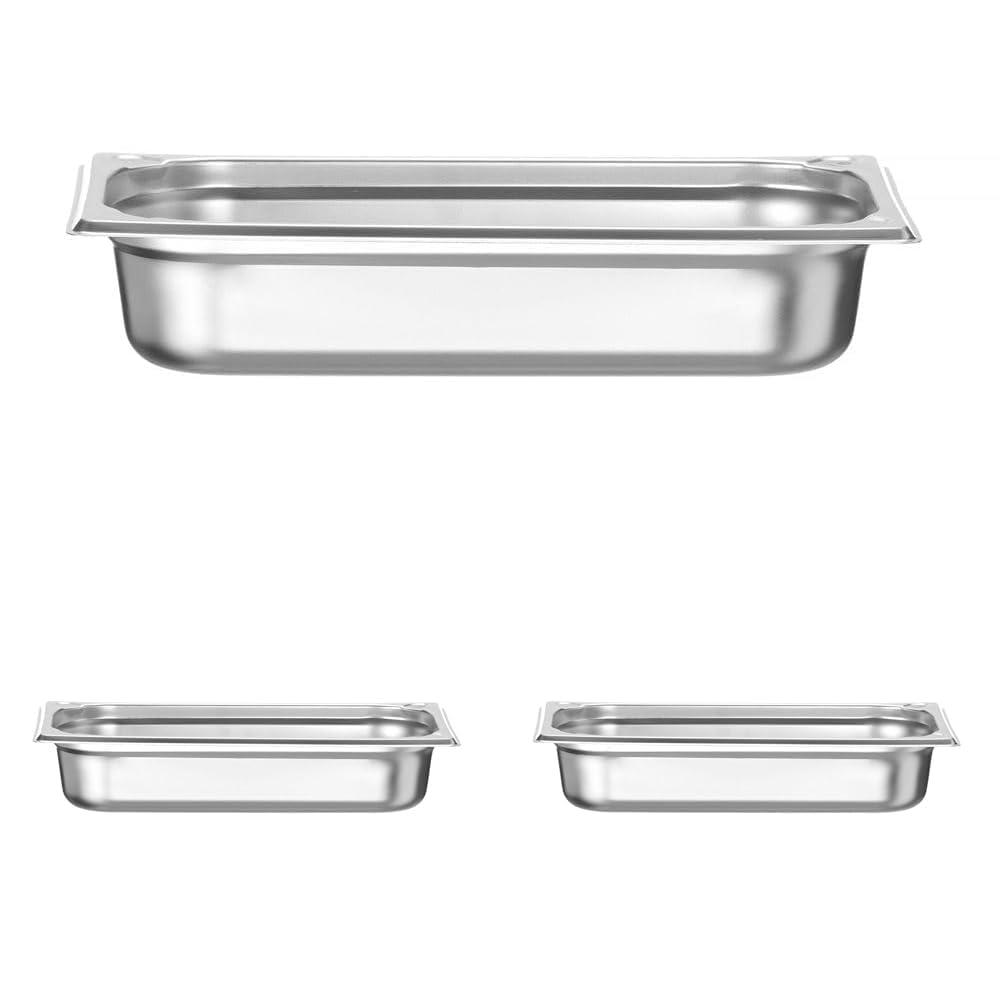Bac Gastronorm GN 1/3 2,5L en acier inoxydable résistant