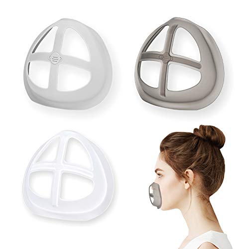 Silicone Mask Bracket For Cloth Mask Inner Support Frame Face Mask Cage Insert To Keep Off Face Cool Mask Spacer For Breathing Mask Hack Diy Accessories 3Pcs #TOP4