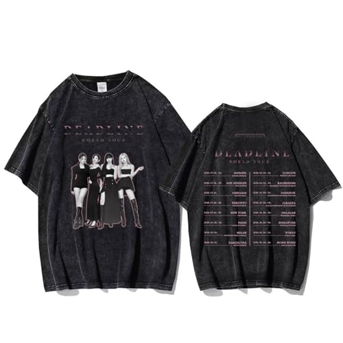 2025 World Tour Washed T-Shirt, Cotton Loose Support Shirt Unisex Top for Fans