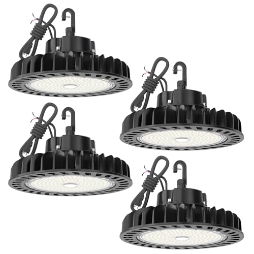 Image of HYPERLITE LED High Bay Light | 29000LM (200W) Dimmable High Bay LED Lighting | UL Listed | 5000K Commercial Lights | US Hook Included | Alternative to 850W MH /HPS | 4-Pack