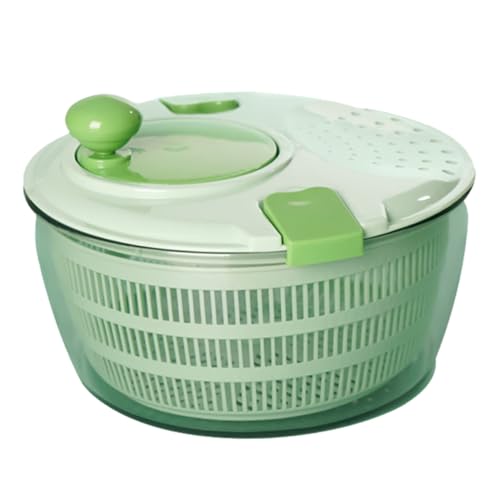 FOMIYES 野菜水切り器 乾く早いドライヤー サラダ用レタス洗浄乾燥器 フルーツ野菜洗浄兼用 コンパクト設計 食品保存容器としても使用可能