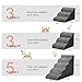 Trhillsbrad Breiter Hundetreppe 5 Stufen 62cm hoch für Kleine Hunde, Hochdichtem Schaumstoff Haustiertreppe, Waschbarem Bezug und Rutschfestem Boden