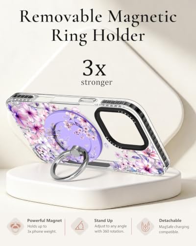 Coque antichoc iPhone 16 Pro MagSafe avec anneau de support intégré - 3
