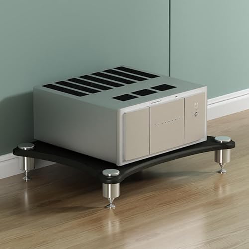 Meuble de rangement multimédia 4 niveaux noir pour salon