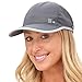 SAAKA Performance Sports Hat. Lightweight, Quick Drying. Running, Tennis & Golf Cap for Women (Graphite, Medium/Large)