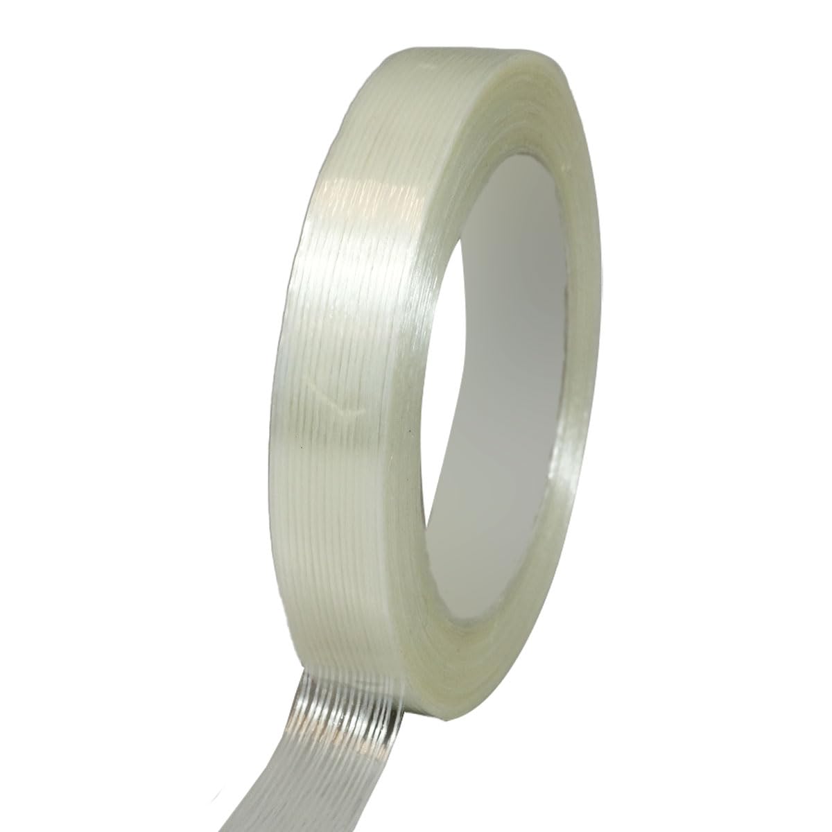 Tecplast Ruban adhésif armé fil à fil transparent 130µ - rouleau adhésif 19 mm x 50 m - Carton 6 rouleaux