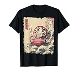 Daruma Lucky Doll Japón Vintage Ramen Fideos japoneses Camiseta