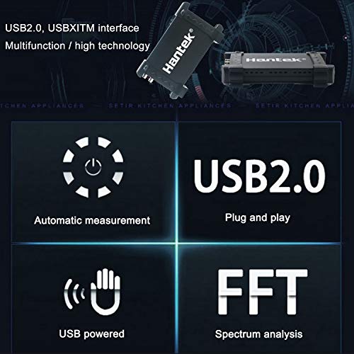 Hantek 6022Be Usb Digital Storage Oscilloscope 2 Ch 20Mhz 48Msa/S Portable Oscilloscope (6022Be) #TOP3