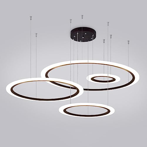 Suspension LED Salon et Grande Table à Manger Luminaire Noir Chic