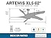 MINKA-AIRE F905L-DK Artemis XL5 62 Inch Ceiling Fan with LED Light and DC Motor in Distressed Koa Finish