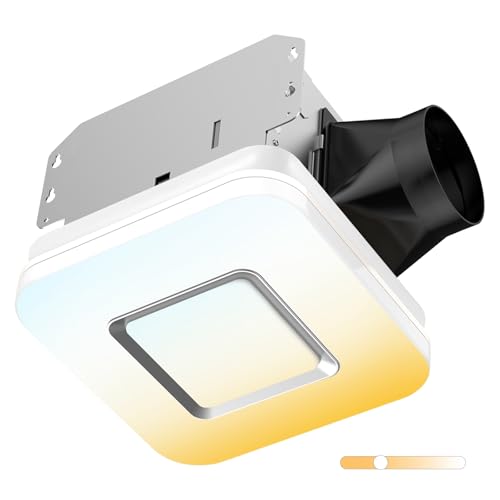 OREiN 2-in-1 Bathroom Exhaust Fan with Light, 110 CFM Quiet Bathroom Vent Fan, 1500LM Ultra-Bright LED, 3CCT & Night Light, Room-Side Installation, ETL/FCC Listed, Fits 8.11" × 7.48" Ceiling Opening