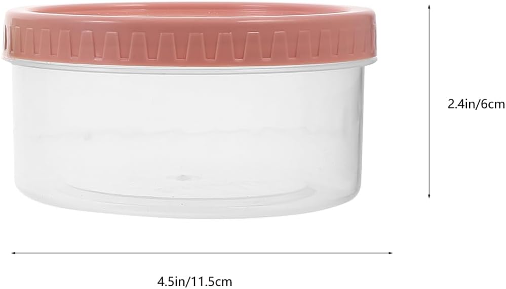 6 pack Food Storage Containers with Lids Round Refrigerator Boxes 4.52 X 4.52 X 2.36 in Fresh Storage Cases for Fruit Vegetables Nuts Pudding Pantry Freezer Kitchen Organization image 2
