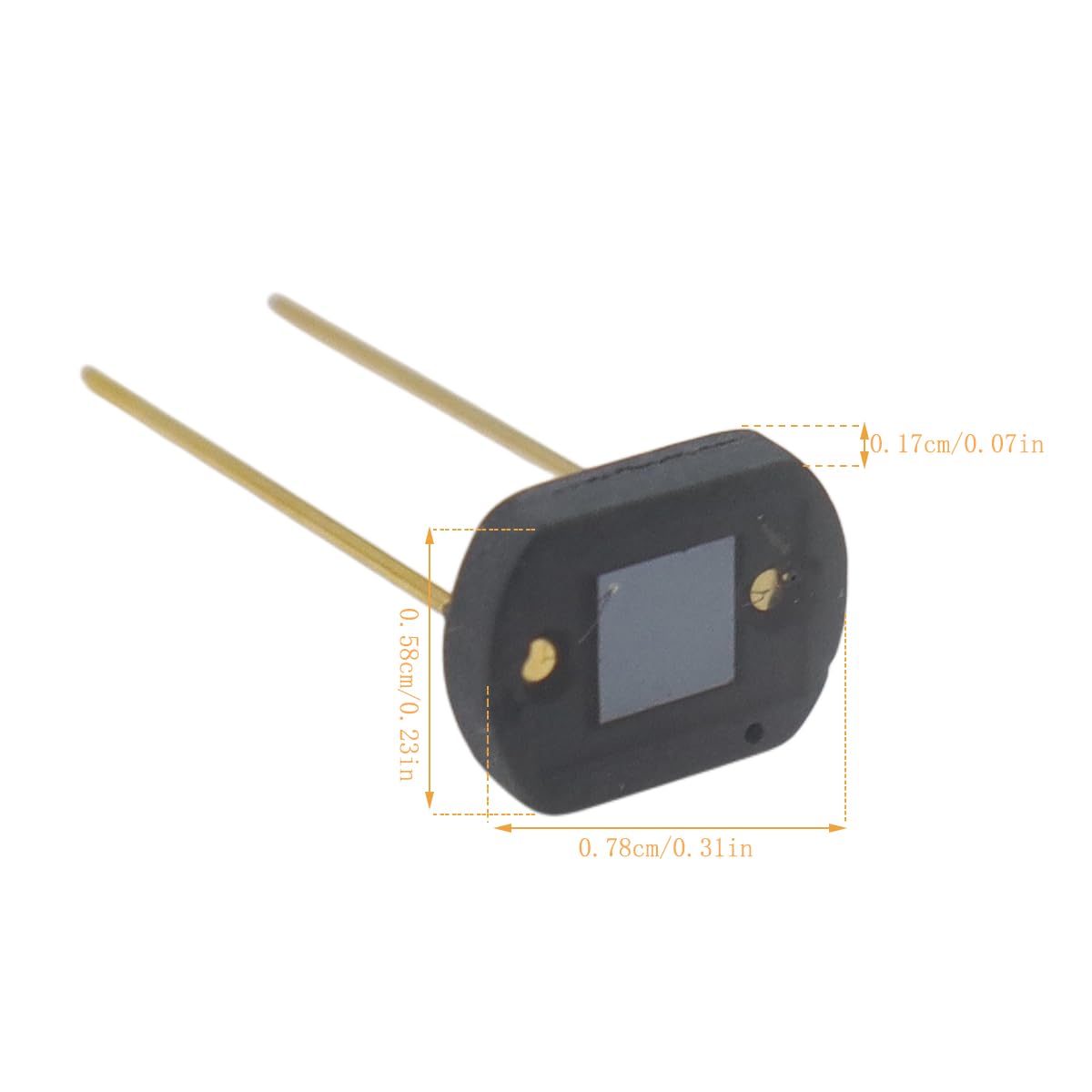 2 Stück 2DU3 Silizium-Fotodiode – Detektor für sichtbares Licht, Fotozelle, Fotowiderstand, elektronisches Bauteil