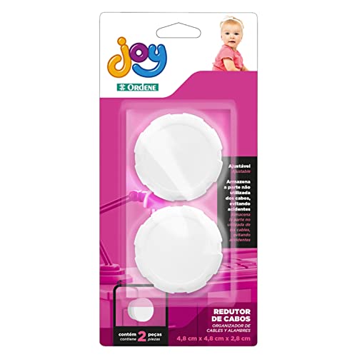 Conjunto de Redutor de Cabos, Contém 2 Unidades, Cor Branco, Linha Joy, Ordene.