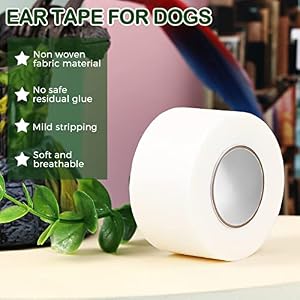 1 Inch x 30 Feet Ear Tape for Dogs and 4 Inch Bamboo Buds Non Woven Dog Ear Forms Cotton Dog Ear Swabs Self Adhesive Doberman Ear Support Bamboo Handle Ear Buds for Dogs Dog Ear Care Kit for Cat Dog 1 Inch x 30 Feet Ear Tape for Dogs and 4 Inch Bamboo Buds Non Woven Dog Ear Forms Cotton Dog Ear Swabs Self Adhesive Doberman Ear Support Bamboo Handle Ear Buds for Dogs Dog Ear Care Kit for Cat Dog