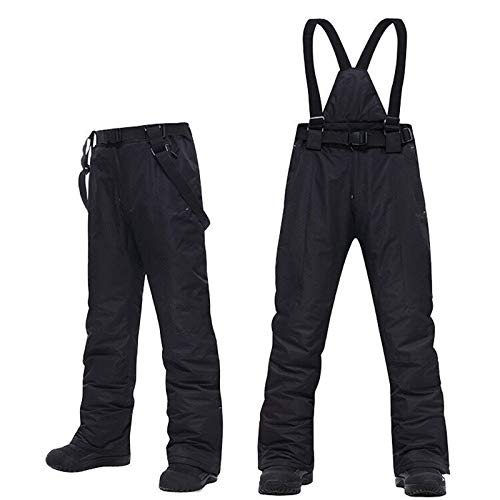 BOTCAM Pantalones funcionales para mujer y hombre con tirantes extraíbles, protección en los bordes y paranieves, impermeables, resistentes al viento, pantalones de esquí unisex para invierno, - imagen 2