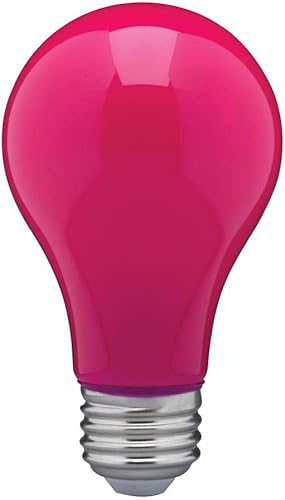 Satco S14989 - Bombilla mediana en acabado bronce/oscuro, cerámica rosa