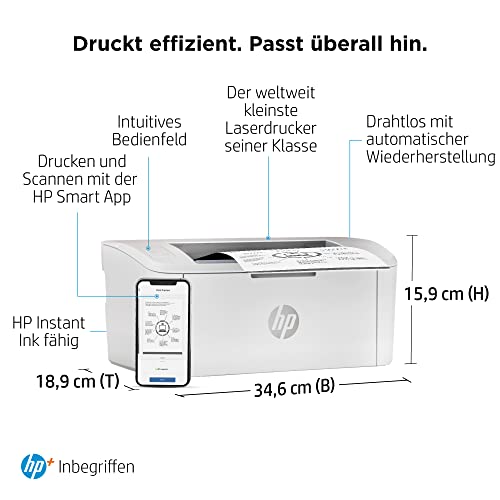 HP Laserjet M110we Laserdrucker, Monolaser, 6 Monate gratis drucken mit HP Instant Ink inklusive, HP+, Drucker, WLAN, Airprint, Schwarz-weiß-Drucker – Bild 5