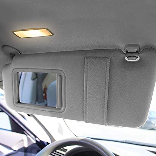 Dna Motoring Ztl-Y-0156-Gy Factory Style Left Driver Side Sun Visor Compatible With 07-11 Toyota Camry Illuminated Models, Grey/Gray #TOP5