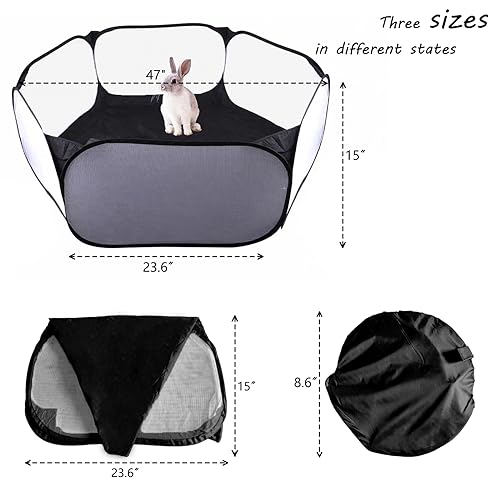 Sheldamy A002 Small Animals Playpen, Portable Pop-Up Open Interactive Pet Tent, Indoor Outdoor Fence For Rabbits thumb #3