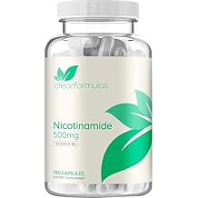 Vitamin B3 Nicotinamide 500mg - High Absorption Form of Vitamin B3 Niacin Flush Free for Hear Skin Brain and Energy Support - NAD Precursor - Made in a cGMP American Facility 180 Servings