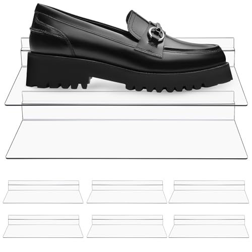 Étagères flottantes transparentes pour chaussures et panneau rainuré lot de 8