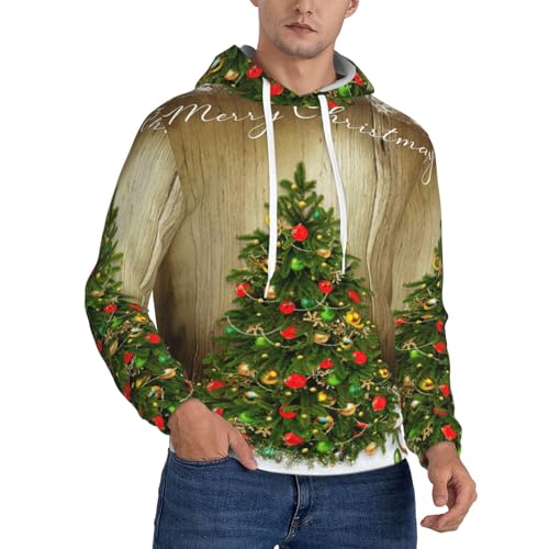 Sweat à capuche Merry Christmas homme vêtement polaire idée cadeau