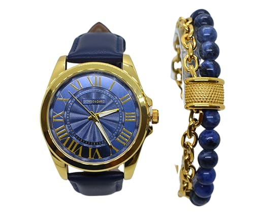 Giorgio & Dario Coffret Cadeau Montre Homme & Bracelet Parure Homme (Bleu Sodalite)