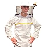 Abbigliamento apicoltura di qualità Bee Art. Costume da apicoltore con polsino elastico e cappello tondo. Giacca per apicoltore. Tuta da apicoltore professionale che respinge le api e gli insetti XL