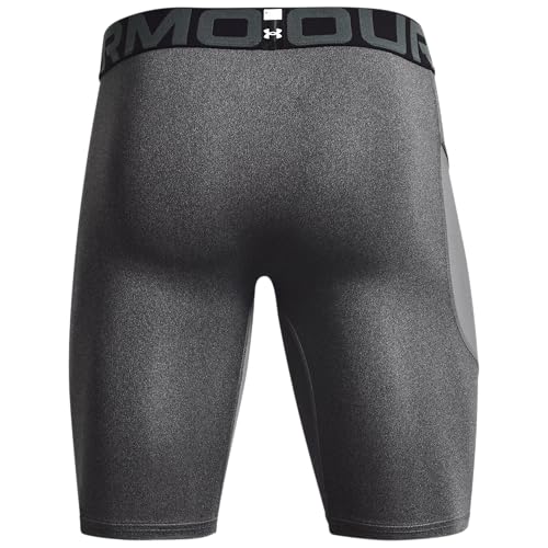 Under Armour Bermuda longa masculina HeatGear, Cinza escuro (090)/preto, PP